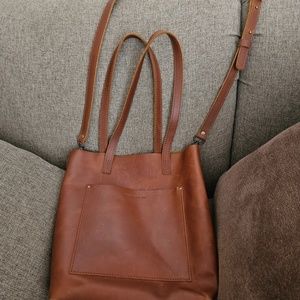 Portland Leather Crossbody Tote